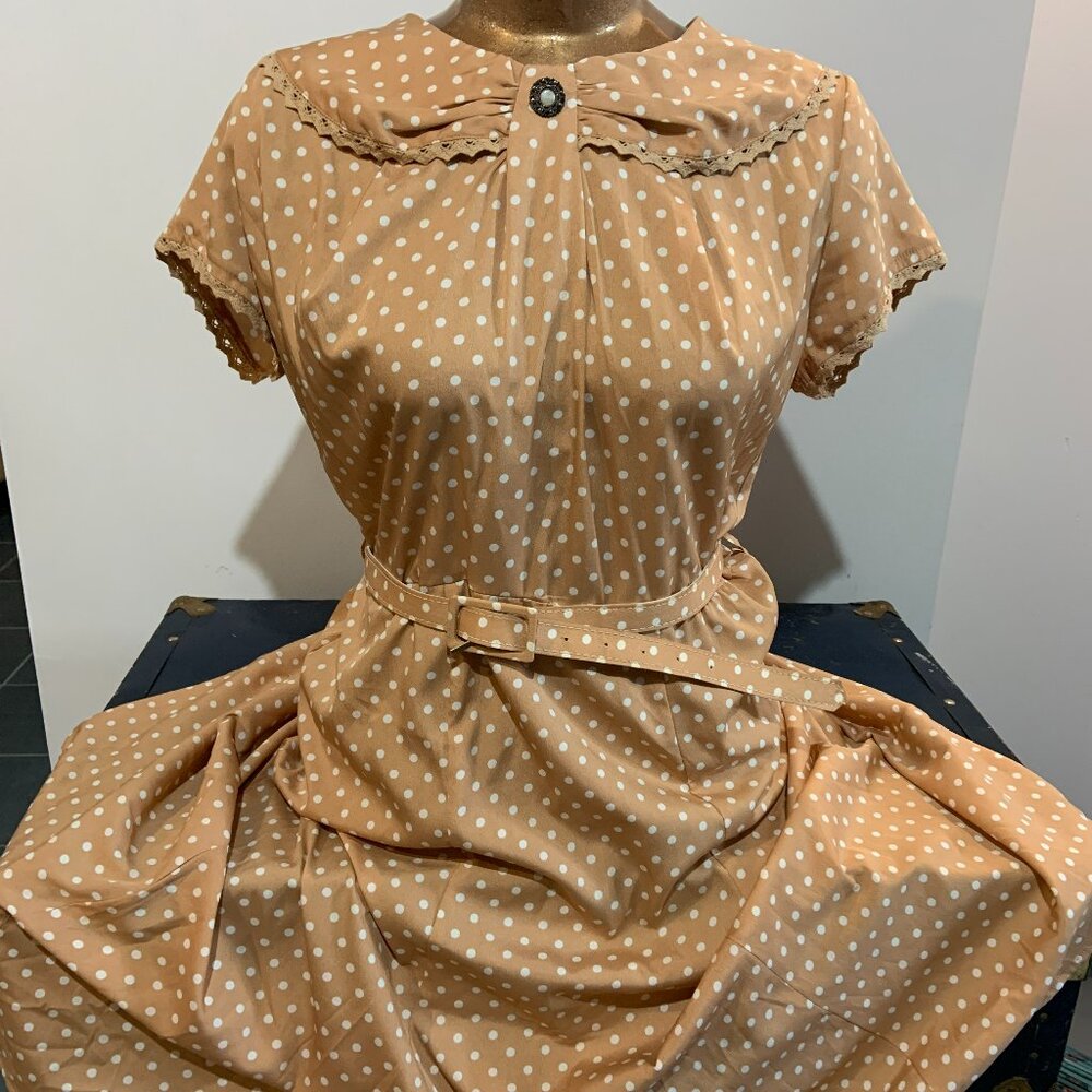 Hell Bunny cream dress size Xlarge
